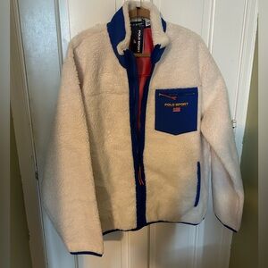 NWT men's Polo Sport "Red Rocks" zip up pile fleece jacket. XL